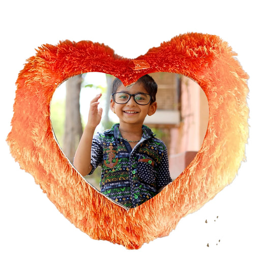 Personalized Heart Shape Cushion - Custom Birthday Gift for Kids