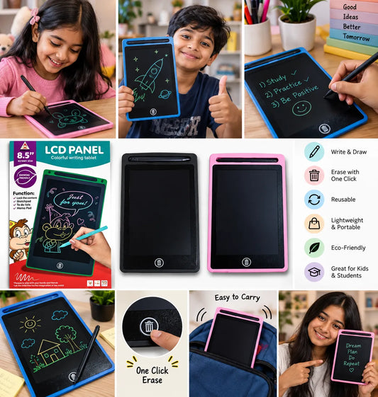 8.5" LCD Writing Tablet – Colorful Digital Drawing & Writing Pad