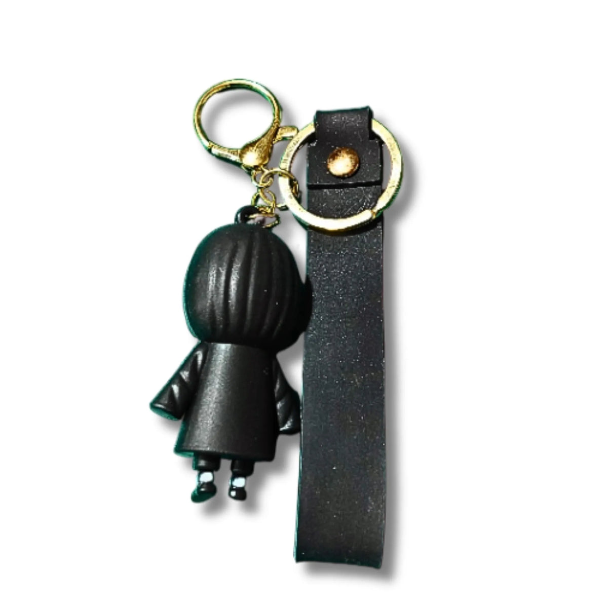 Anime Ninja Character Keychain with Black Strap | Anime Keyring