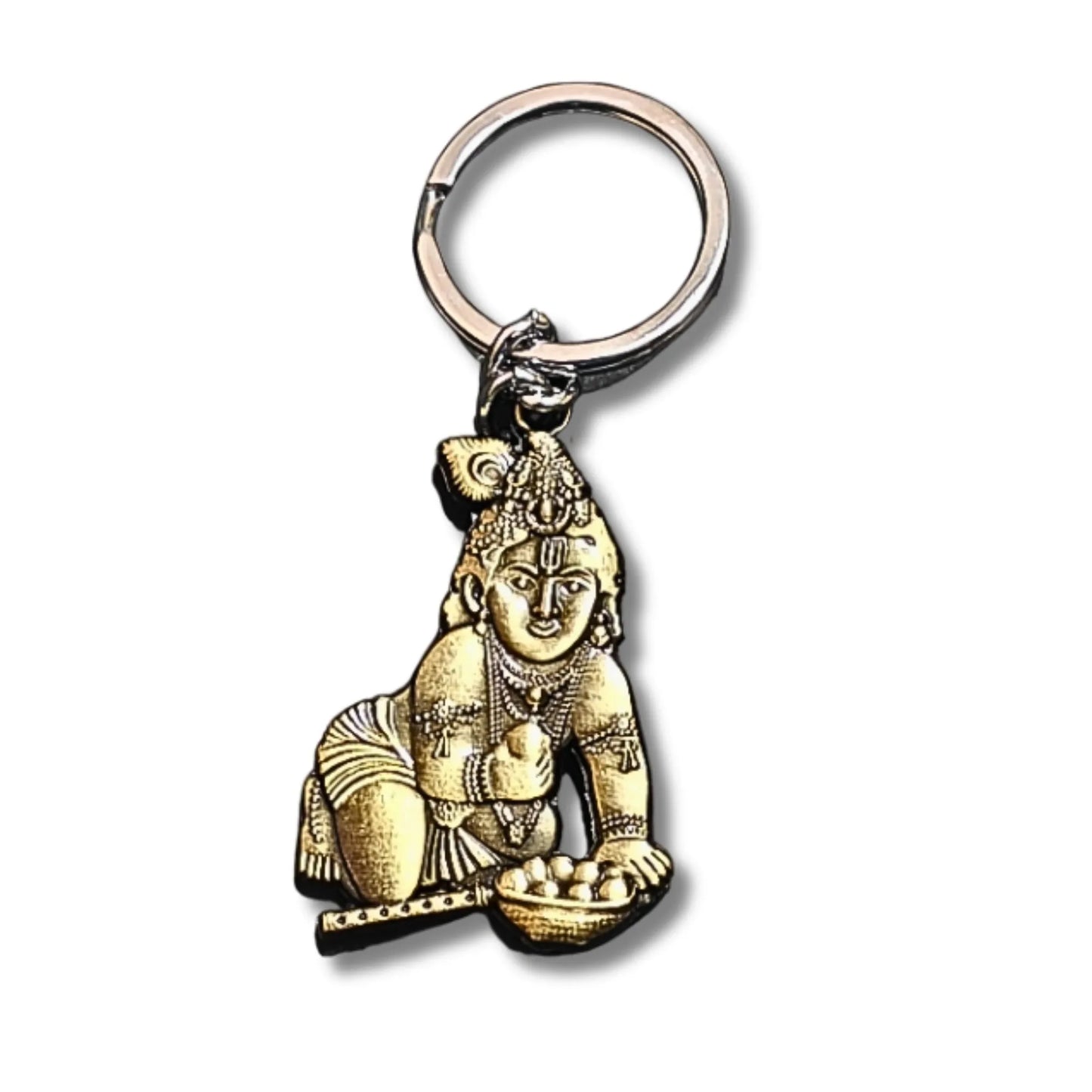 Bal Gopal Krishna Keychain | Religious Spiritual Keychain for Car, Bike, Bag, Purse & Gifting