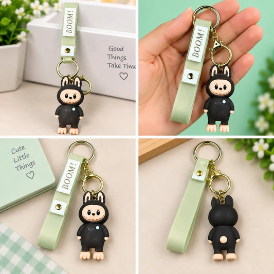 Boom Bunny Monster Keychain