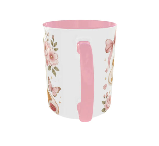 Brunch Gossip Repeat Pink Ceramic Mug