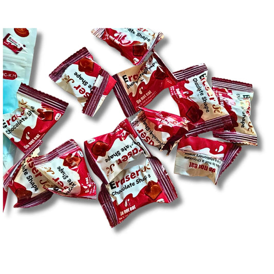 Chocolate Shape Eraser Set – Cute Candy Style Erasers for Kids (12 PCS)