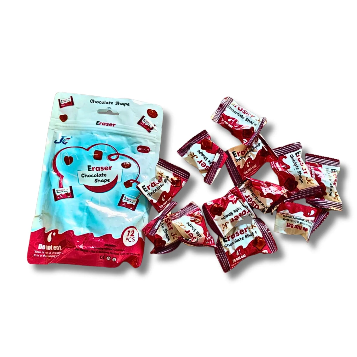 Chocolate Shape Eraser Set – Cute Candy Style Erasers for Kids (12 PCS)