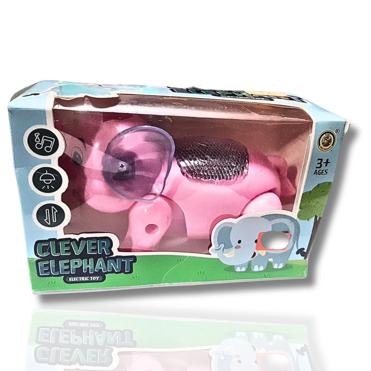 Clever Elephant Electric Toy with Music & Flashing Lights for Kids