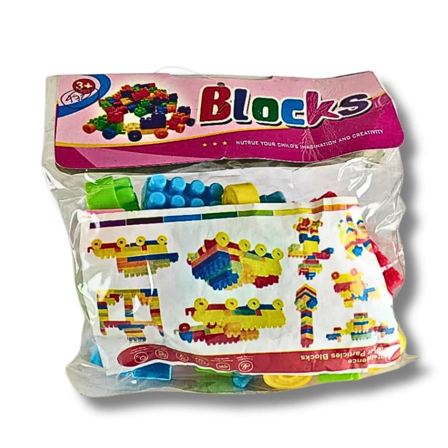 Educational Blocks Construction Toy Set for Kids | Colorful Interlocking Building Blocks with Wheels for Boys & Girls