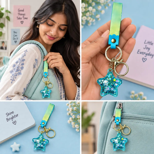 Cosmic Bubble Star Keychain