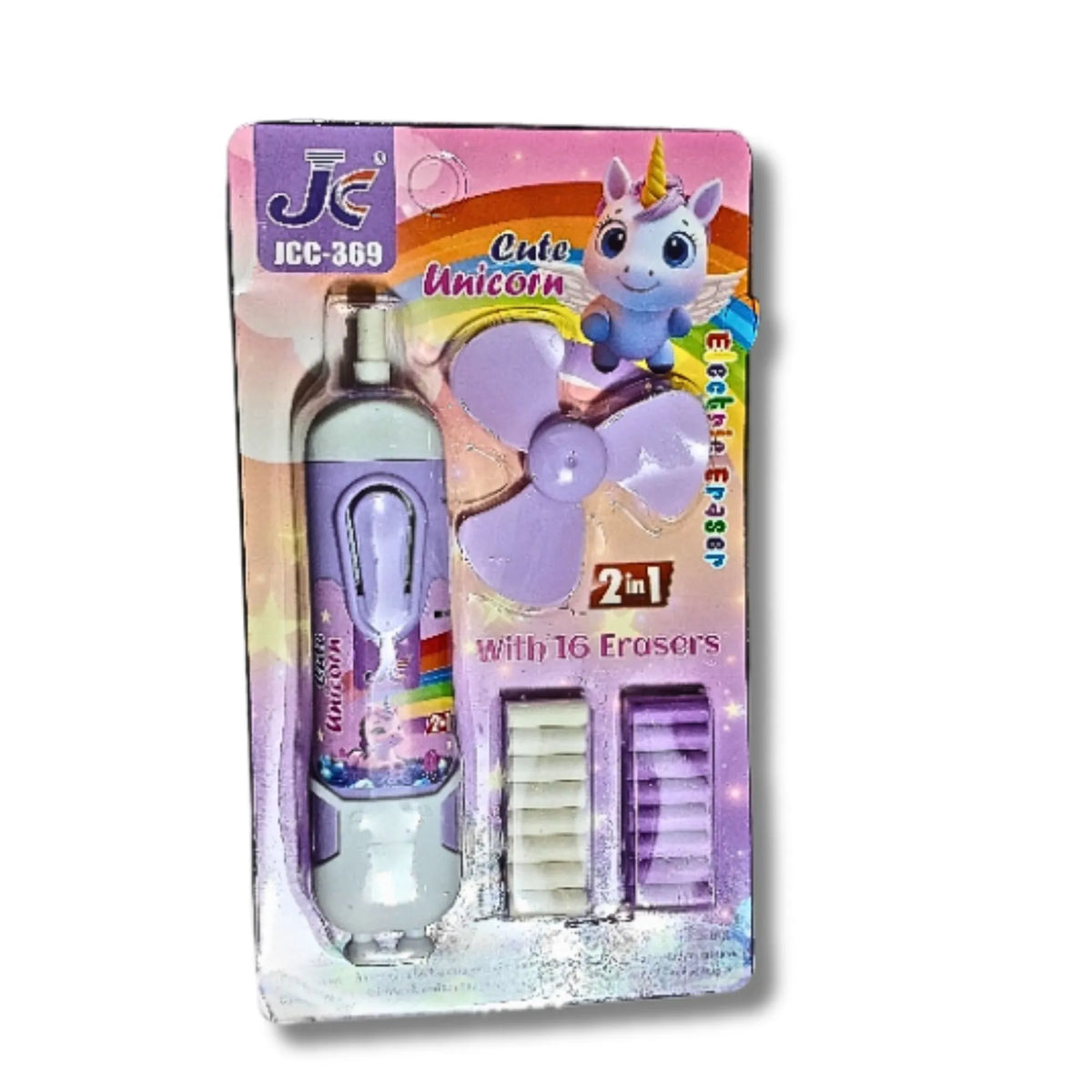 Cute Unicorn 2-in-1 Eraser Set with 16 Erasers