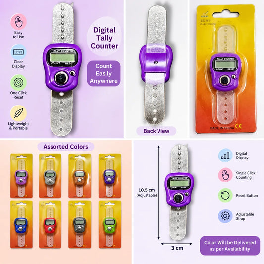 Digital Tally Counter Wrist Strap with Count & Reset Button | Saadhya Toys