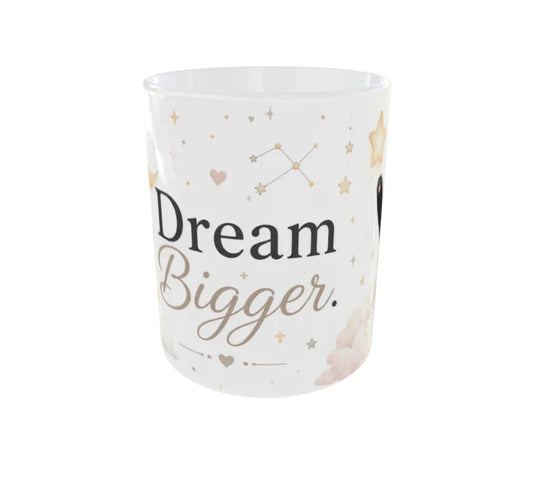 Dream Bigger Panda Ceramic Coffee Mug