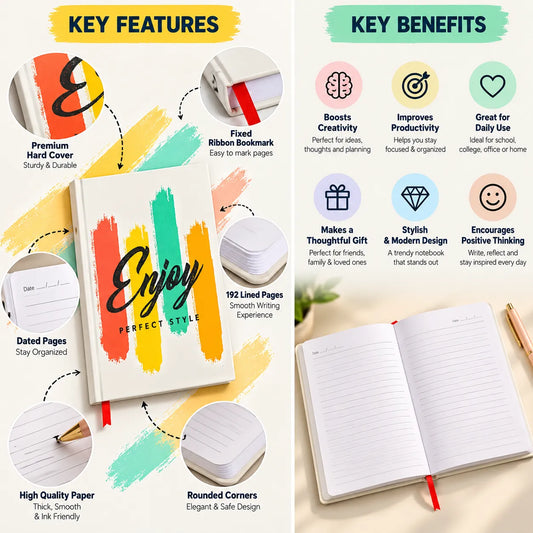 Enjoy – Perfect Style Premium Hard Cover Notebook