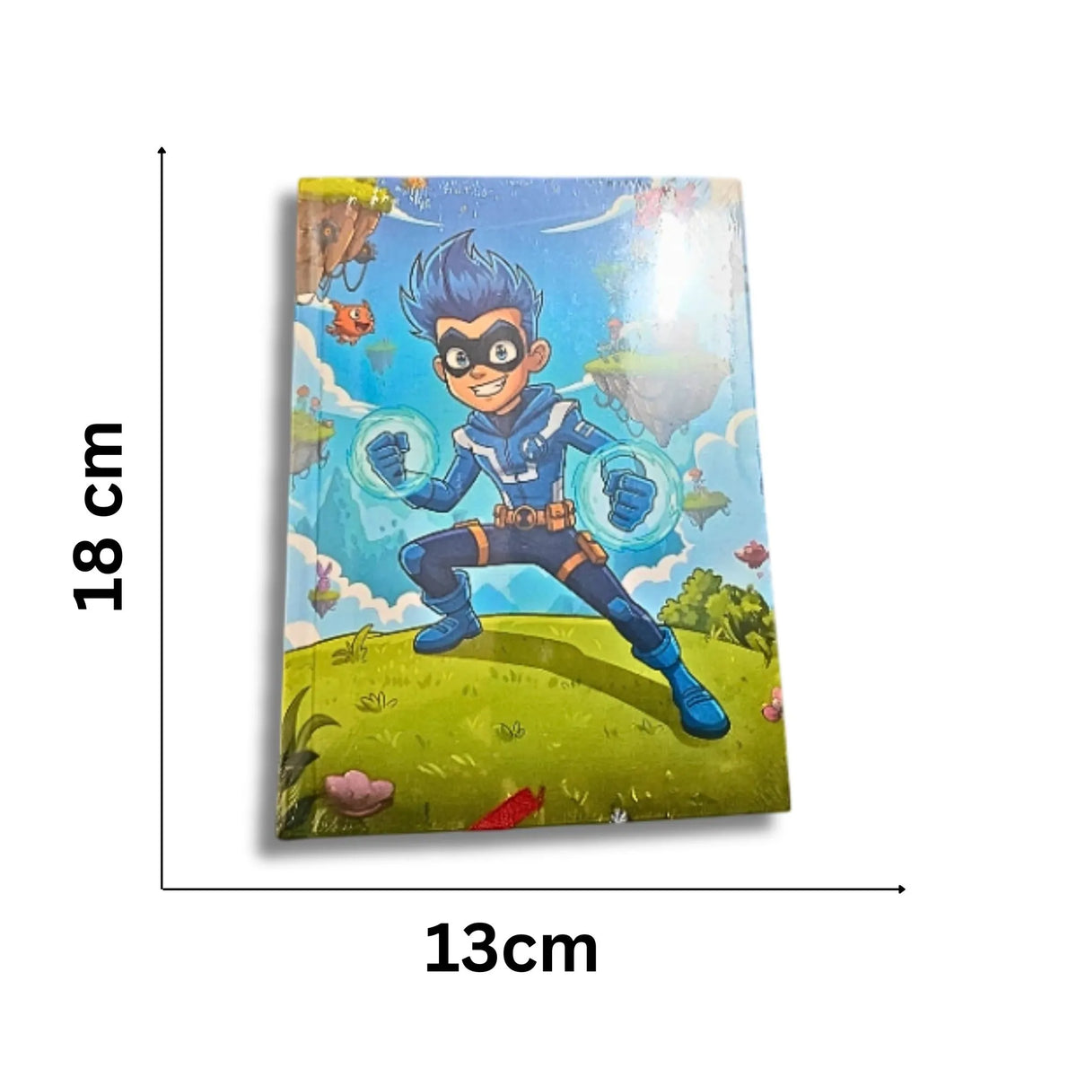 Kids Superhero Cartoon Ruled Notebook – 13 × 18 cm, 192 Pages