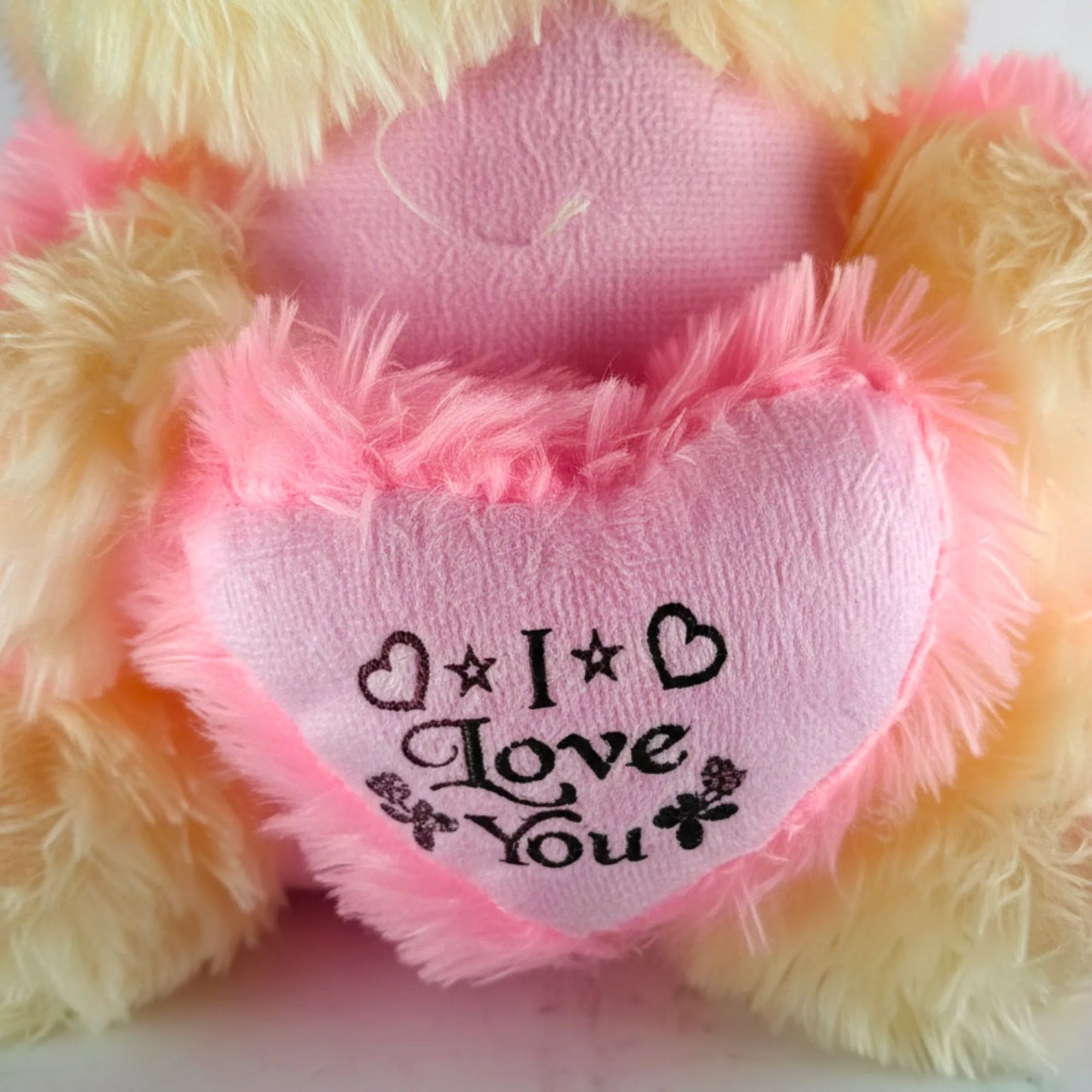 32cm Love You Teddy Bear with Heart Cushion | Soft Pink & Cream Plush Teddy Bear for Gifts, Valentine's Day, Birthday & Anniversary