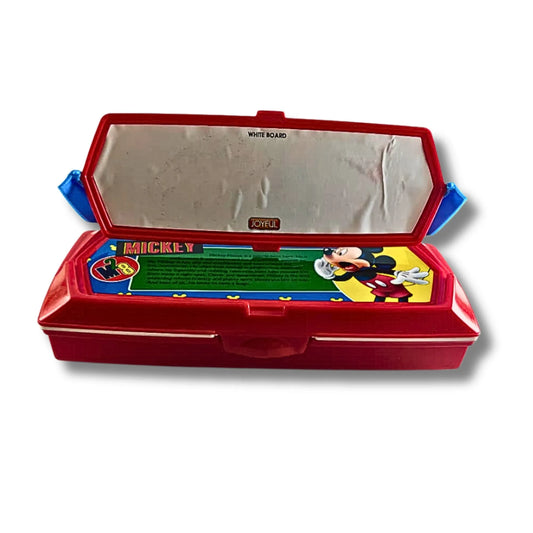 Mickey Mouse Pencil Box with White Board & Multi-Layer Storage | Cartoon School Pencil Case for Kids | Stationery Organizer Box