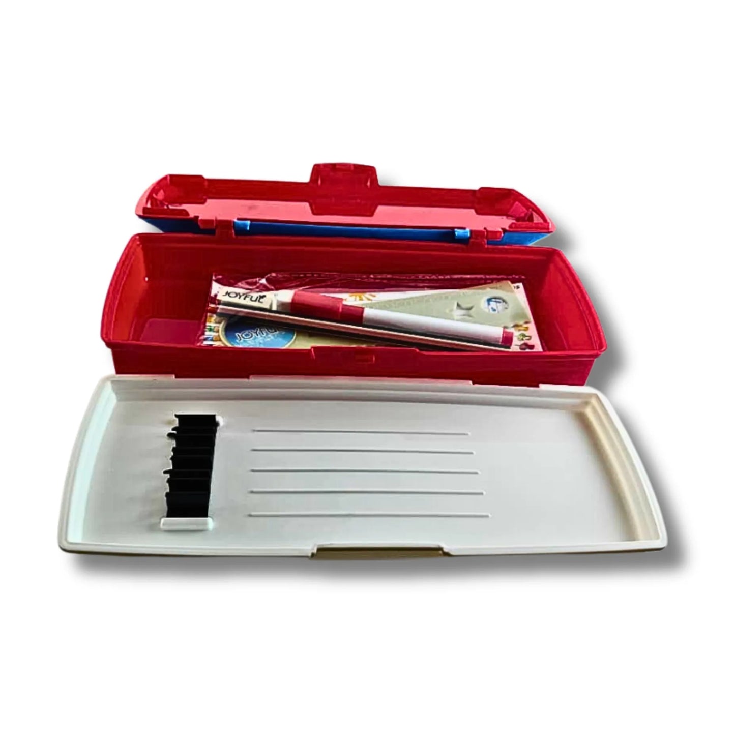 Mickey Mouse Pencil Box with White Board & Multi-Layer Storage | Cartoon School Pencil Case for Kids | Stationery Organizer Box