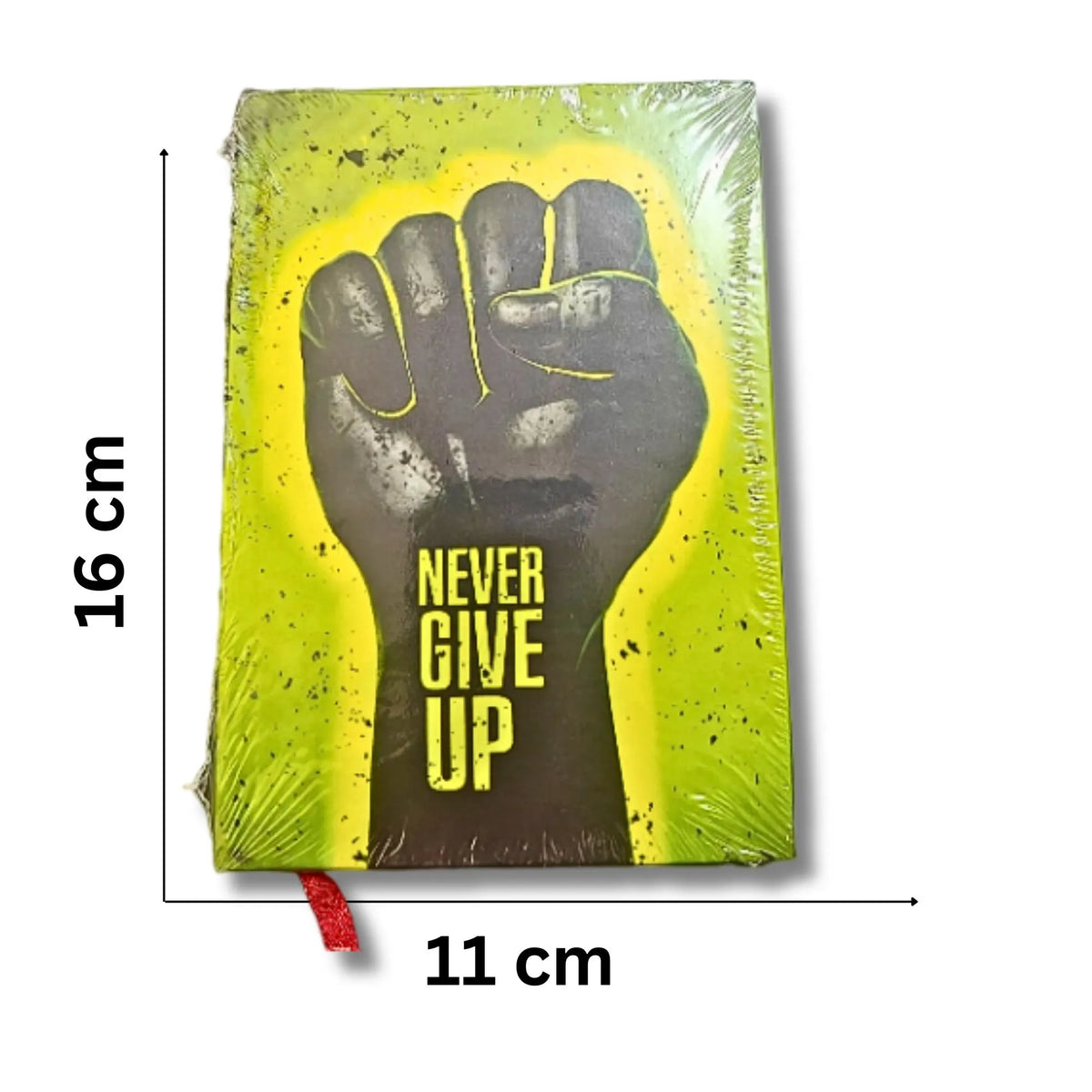 Never Give Up Motivational Ruled Notebook –14.8 x 10.5 cm, 192 Pages