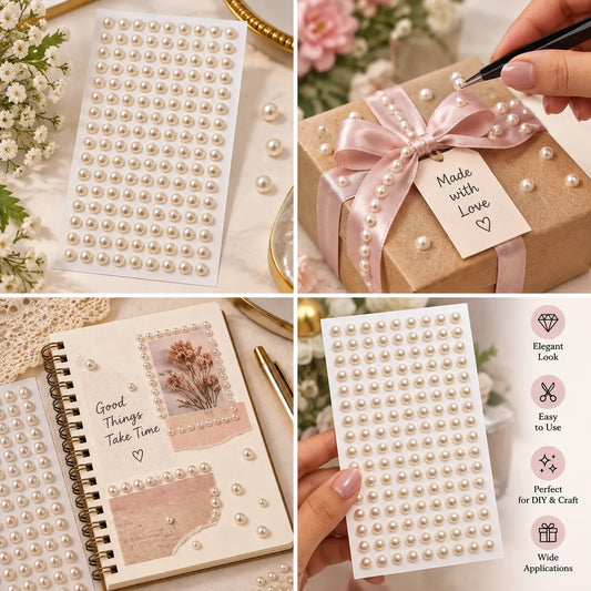 Pearl Self-Adhesive Stickers for DIY Crafts & Decoration | Saadhya Kraafts