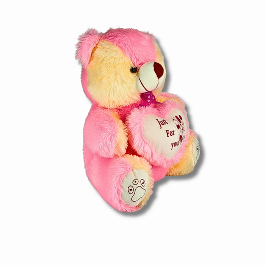 Pink Teddy Bear with Heart Cushion | Soft Plush Teddy Bear Gift for Kids, Girls & Loved Ones | Cute Stuffed Teddy Toy