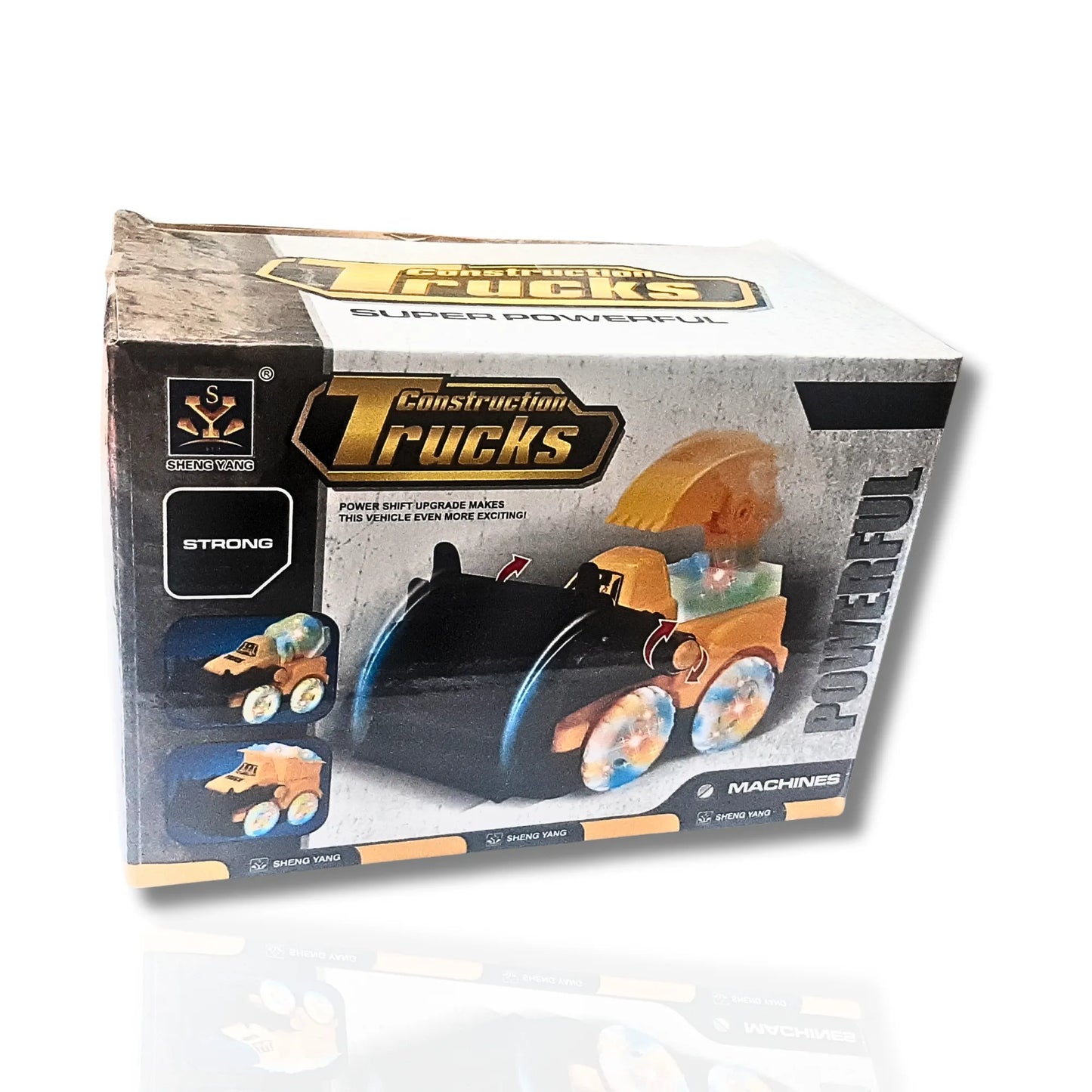 Power Construction Truck Toy for Kids with Rotating Drum & Front Loader | Battery Operated Construction Vehicle Toy