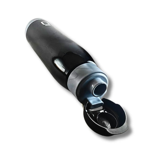 Premium Stainless Steel Water Bottle 900ml | Leakproof Insulated Steel Bottle with Flip Lid & Carry Strap | Black