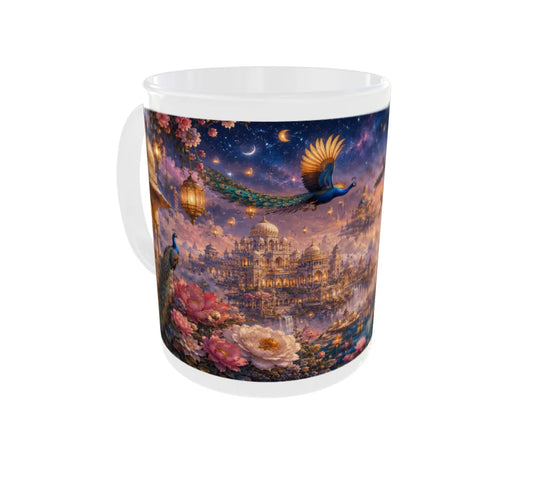 Royal Jaipur Palace & Flying Peacock Ceramic Coffee Mug