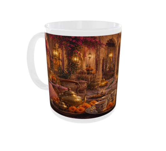 Royal Rajasthani Courtyard Tea Time Ceramic Mug