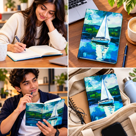 Sailboat Design B6 Softbound Notebook