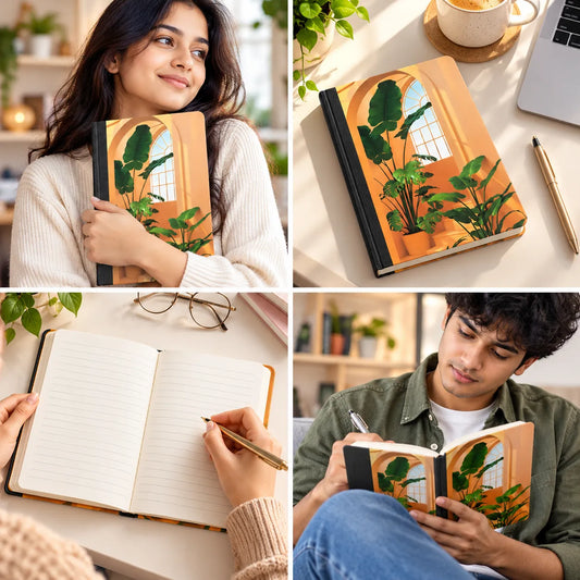 Sunlit Archway & Green Plants Design - Soft Cover Notebook