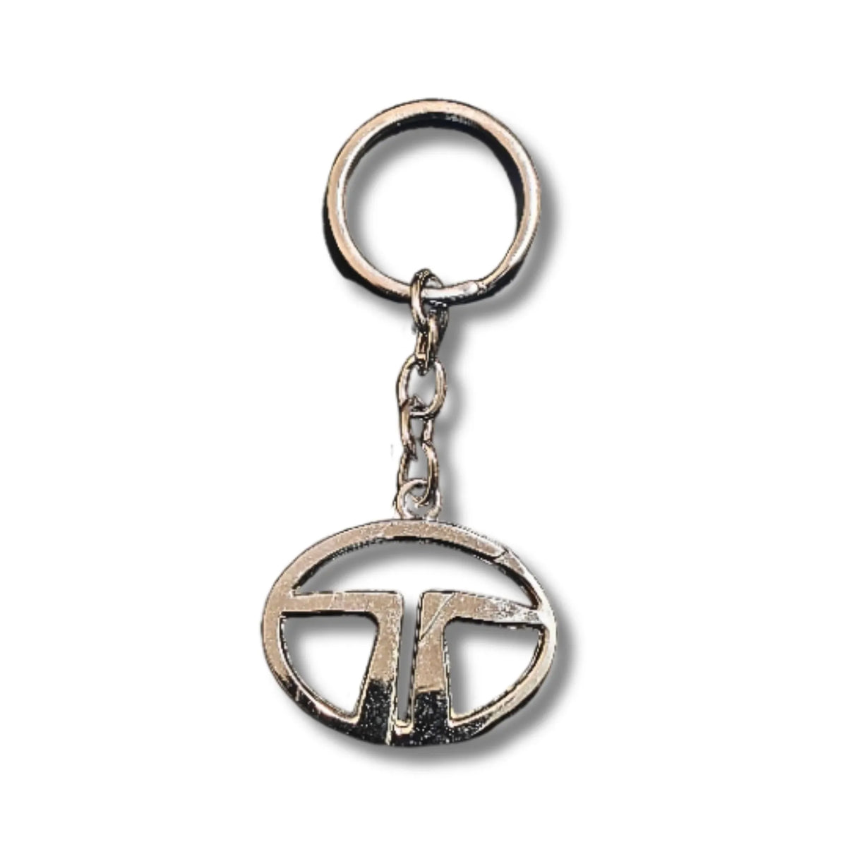Tata Car Logo Keychain | Silver Metal Car Key Ring