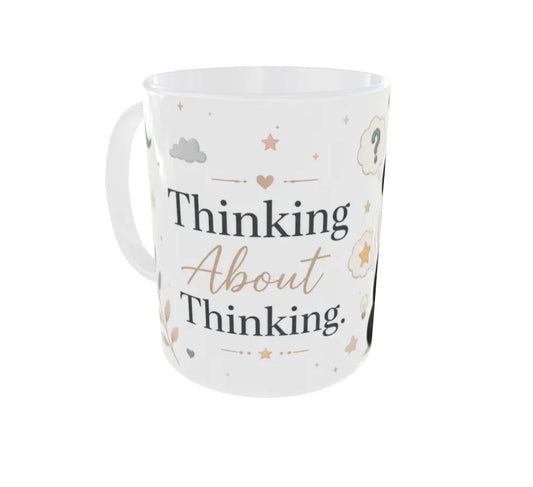 Thinking About Thinking Panda Ceramic Coffee Mug