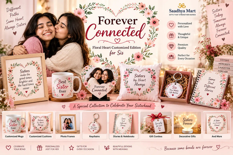 Forever Connected – Floral Heart Customized Edition for Sis
