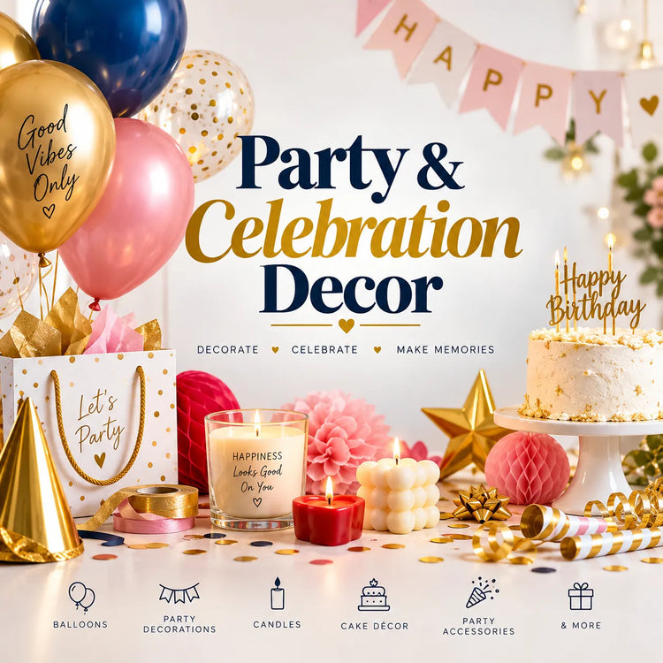 Party & Celebration Decor | Balloons, Candles & Party Supplies