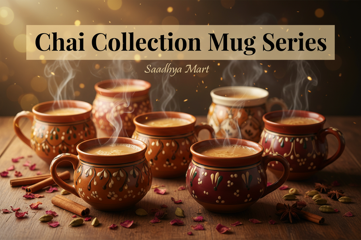 Chai Collection Mugs | Funny Hindi Tea Lover Mugs | Saadhya Mart