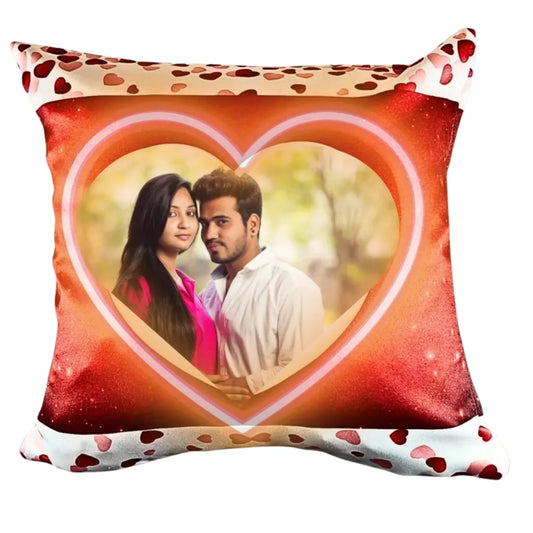 Personalized "Love of My Life" Heart Photo Cushion
