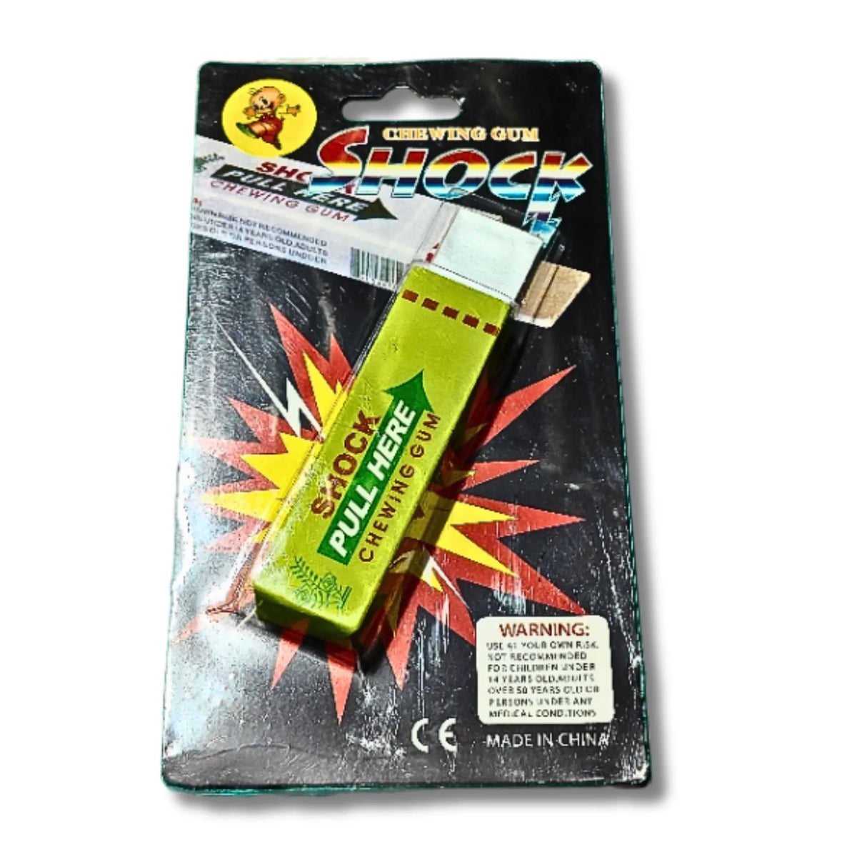 10cm Shock Pull Here Novelty Prank Toy – 3 Colour Variants
