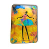 Modern Abstract Dancing Girl Wall Painting for Living Room | Colorful Metal Wall Decor Art