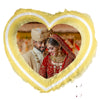 Personalized LED Photo Wedding Cushion (16x16) - Available in Heart & Square Shapes - Custom Light Up Gift