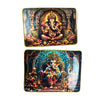 Saadhya Mart Premium Lord Ganesha 3D Wall Art Set – Divine Ganpati Scenery with Handcrafted Crystal & Glitter Work (Set of 2, 30x23 cm)