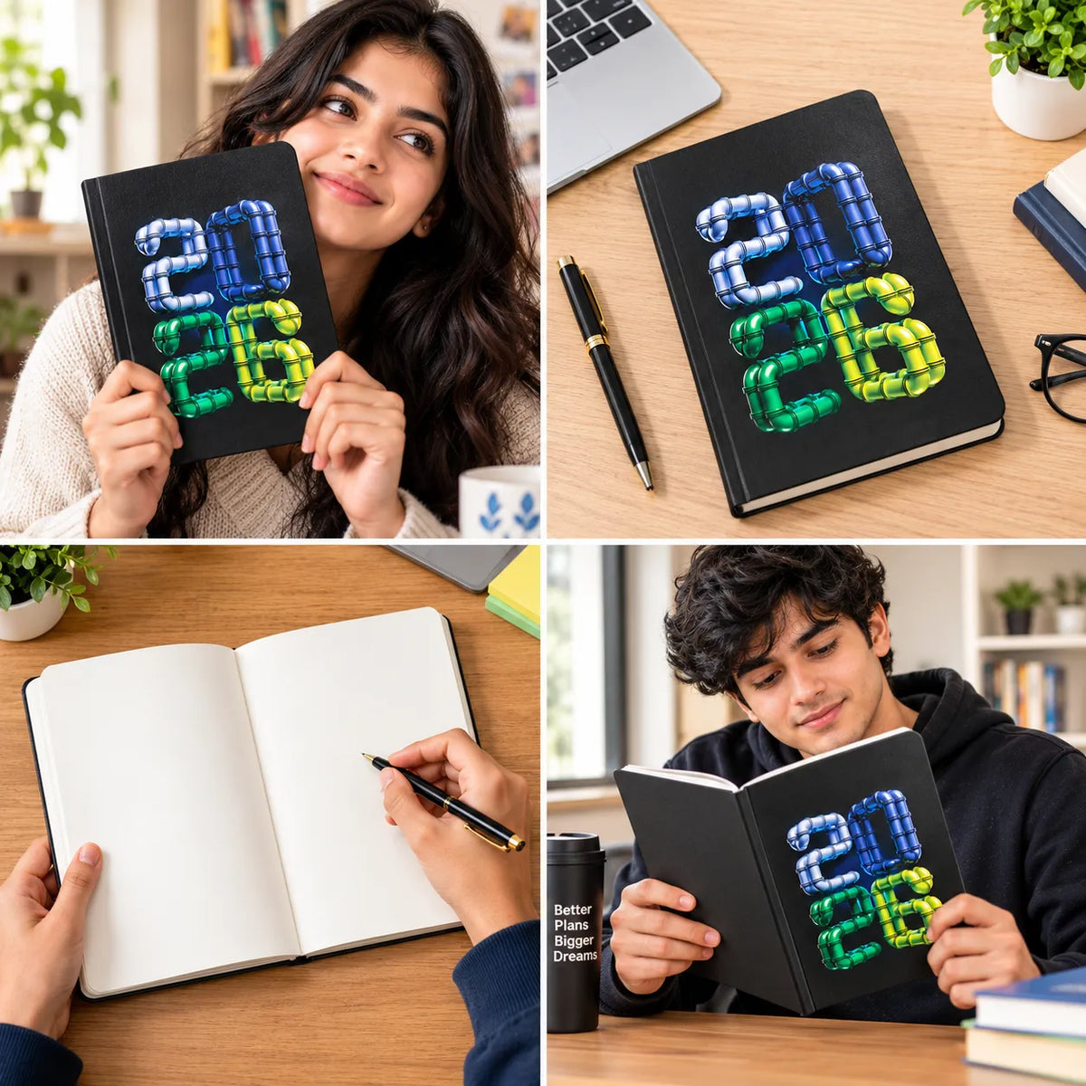 2026 Pipe Design Unruled Notebook