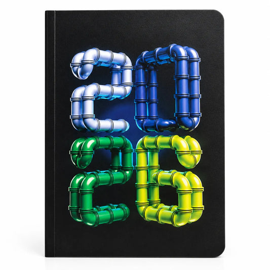 2026 Pipe Design Unruled Notebook