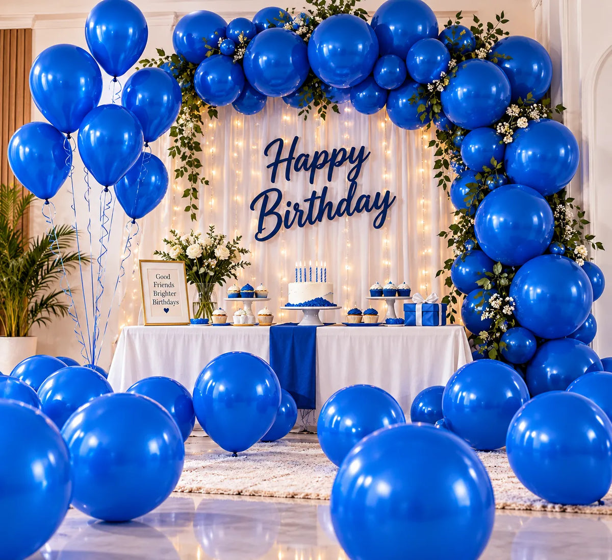 20 Pc Blue Latex Balloons – 9 Inch Birthday Party Decoration Balloons