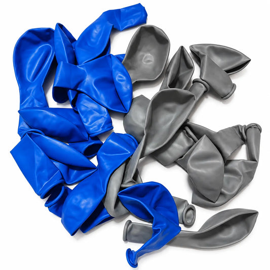 Saadhya Decor 20 Pc Blue & Grey Latex Balloons – 9 Inch | Birthday & Party Decoration