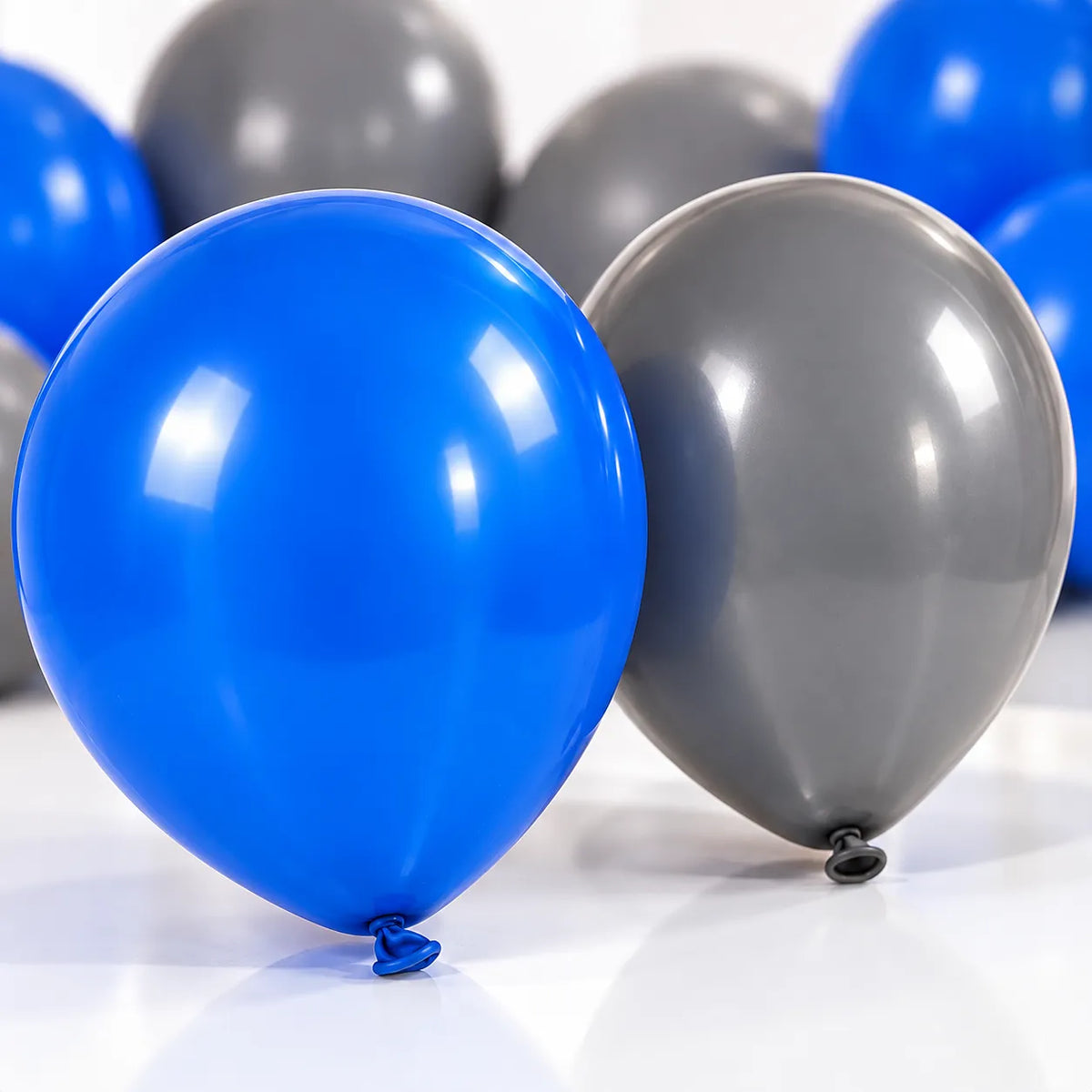 Saadhya Decor 20 Pc Blue & Grey Latex Balloons – 9 Inch | Birthday & Party Decoration