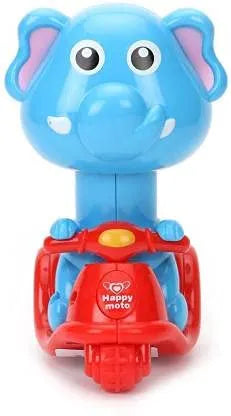 Cute Elephant Push Toy for Kids | Push Head Down & Watch Wheels Spin Toy Scooter