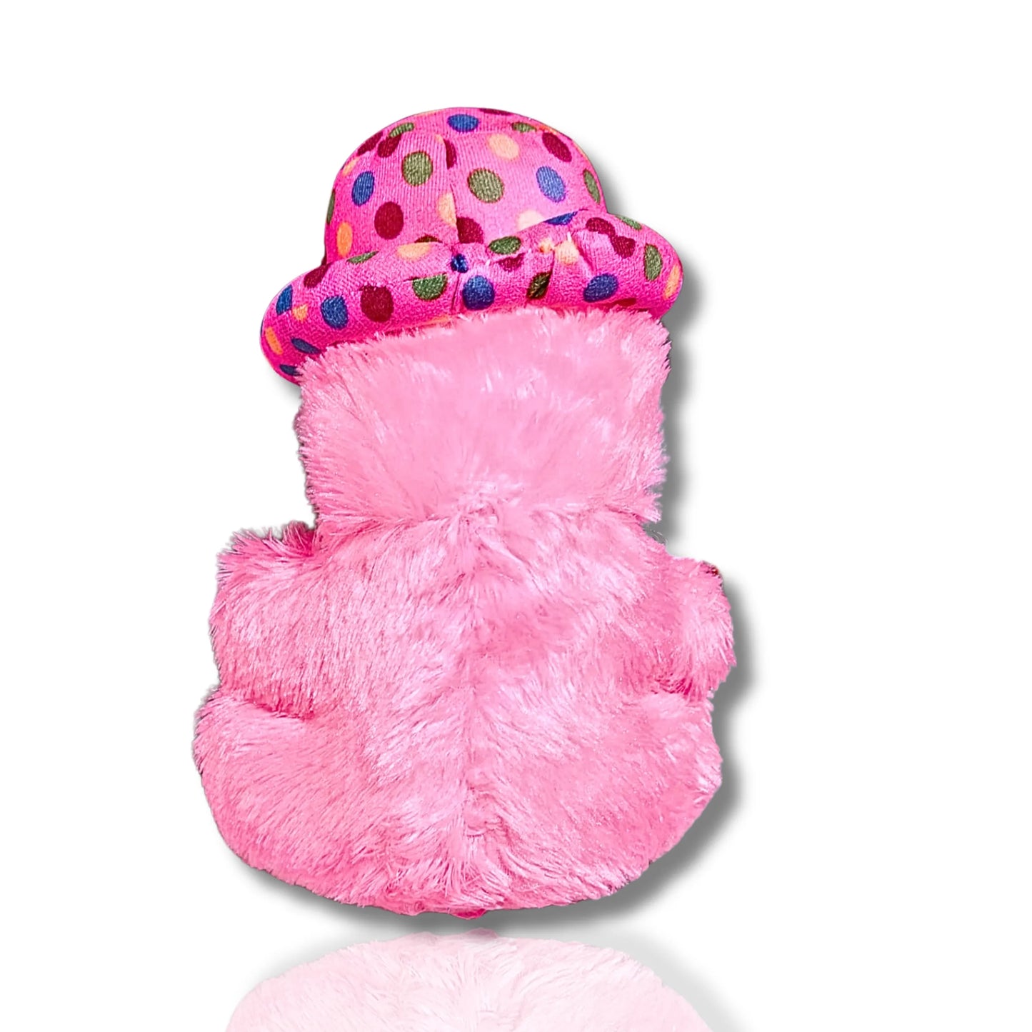Pink Teddy Bear with Polka Dot Hat & Love Heart Cushion | Cute Soft Plush Teddy Bear Toy for Kids, Girls & Gift Giving