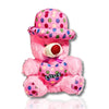 Pink Teddy Bear with Polka Dot Hat & Love Heart Cushion | Cute Soft Plush Teddy Bear Toy for Kids, Girls & Gift Giving