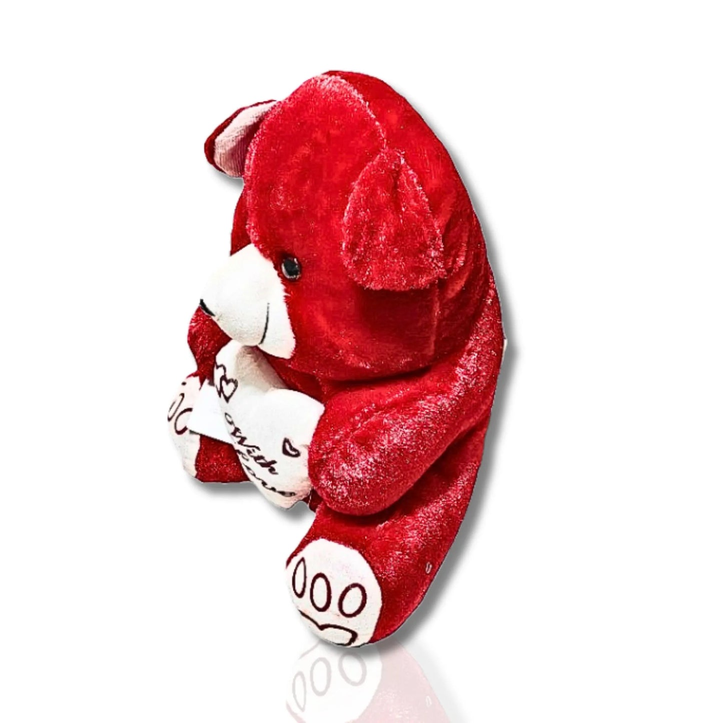 Red Teddy Bear with Heart Cushion | Soft Plush Stuffed Teddy Bear for Kids, Girlfriend & Valentine's Gift
