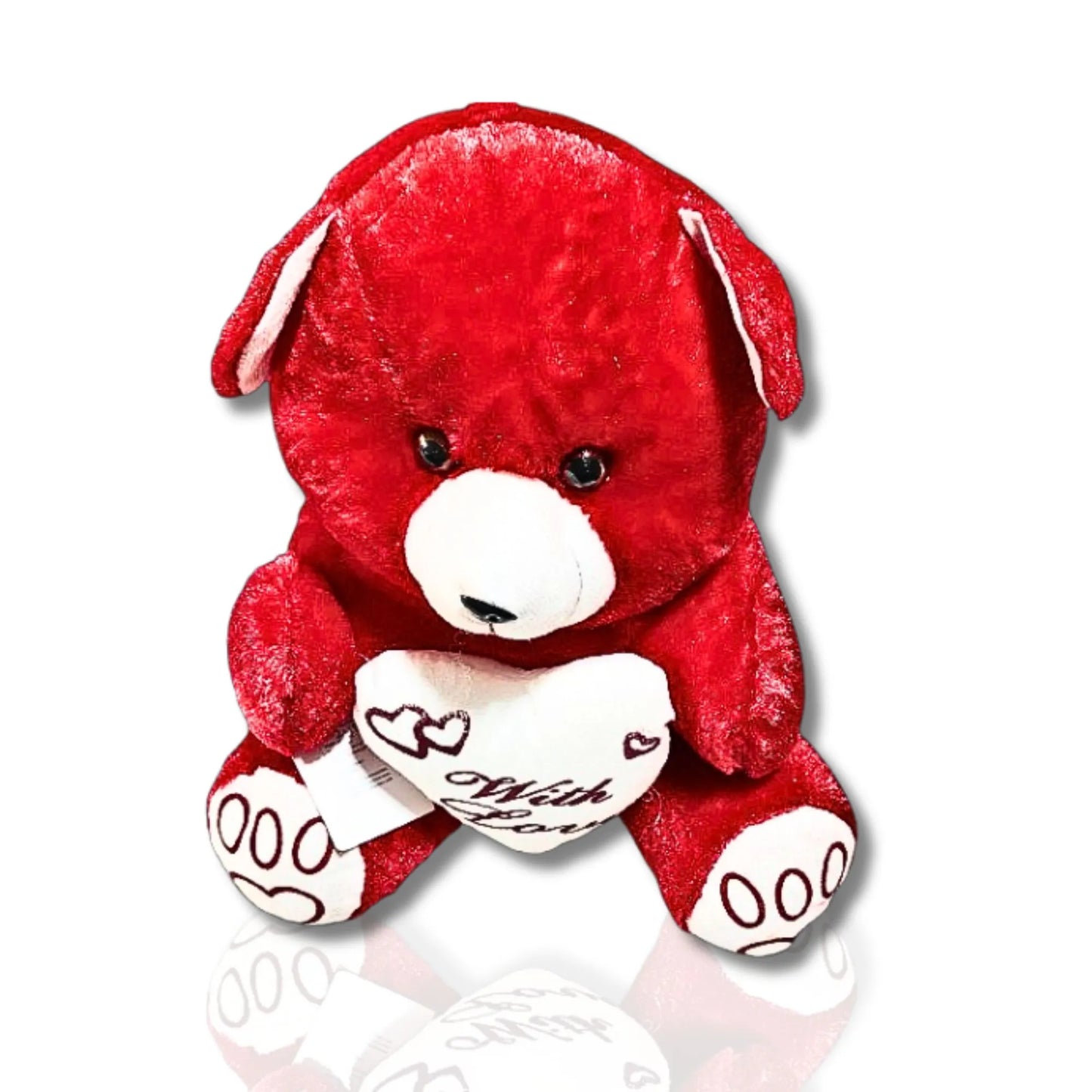 Red Teddy Bear with Heart Cushion | Soft Plush Stuffed Teddy Bear for Kids, Girlfriend & Valentine's Gift