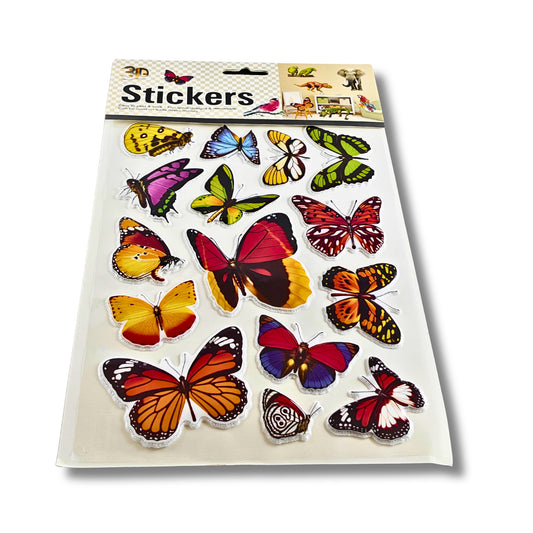 3D Butterfly Stickers for Wall, Mirror & Desk | Colourful Decorative Stickers