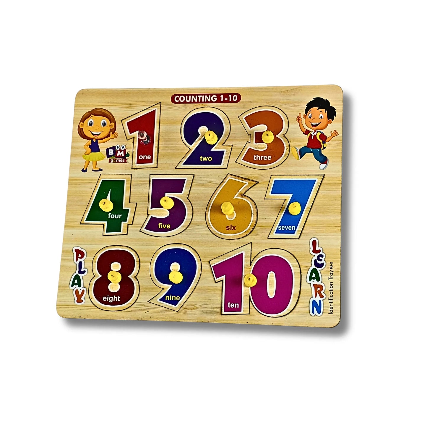 Wooden Educational Puzzle Board for Kids – Numbers, Fruits, Shapes & Body Parts Learning Toy
